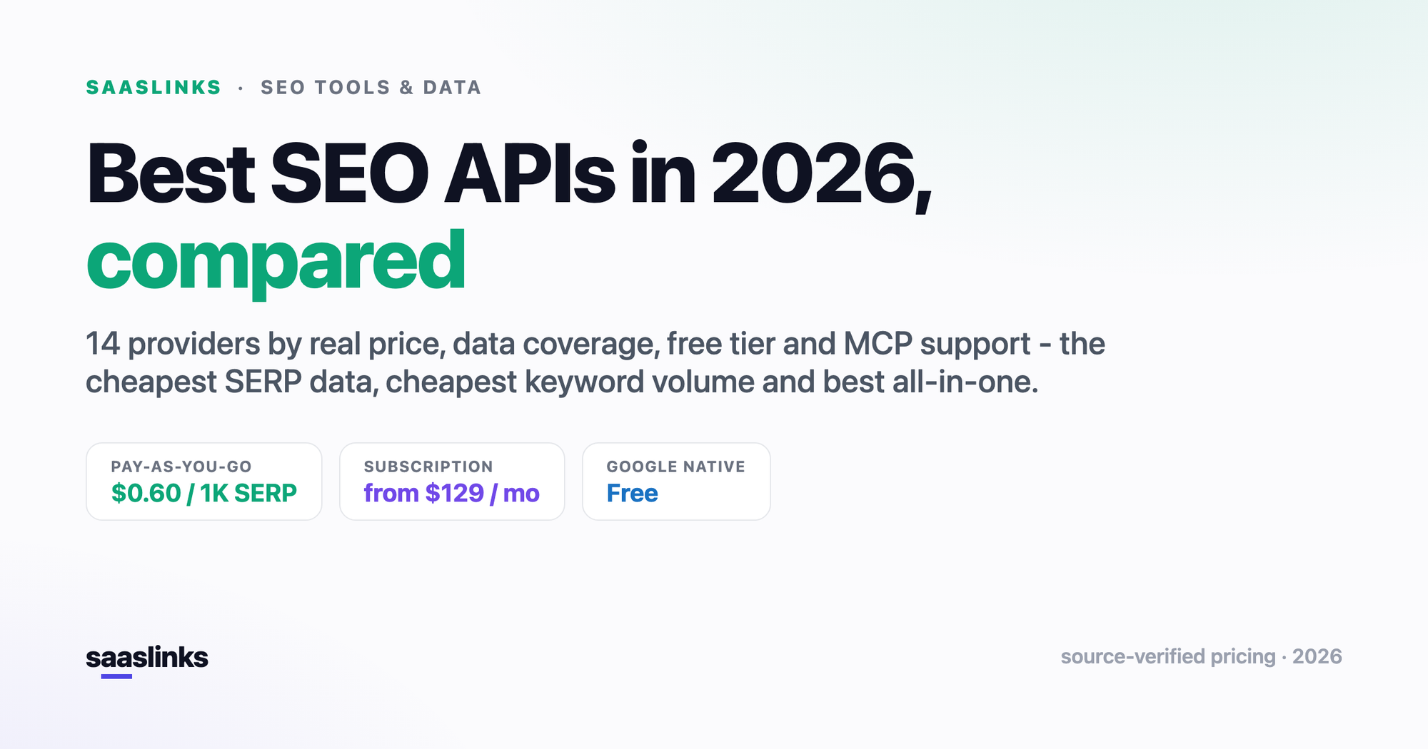 Best SEO APIs in 2026, Compared: 14 Providers by Price & Coverage