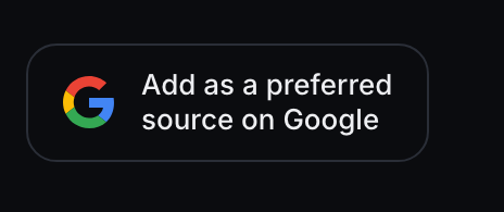 Screenshot of the Add as a preferred source on Google badge at the foot of a SaaSlinks blog post